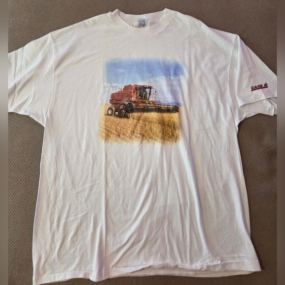 Hanes Beefy Other - NWOT VINTAGE 90'S MEN'S HANES BEEFY-T TEE WHITE T-SHIRT 100% COTTON Case IH